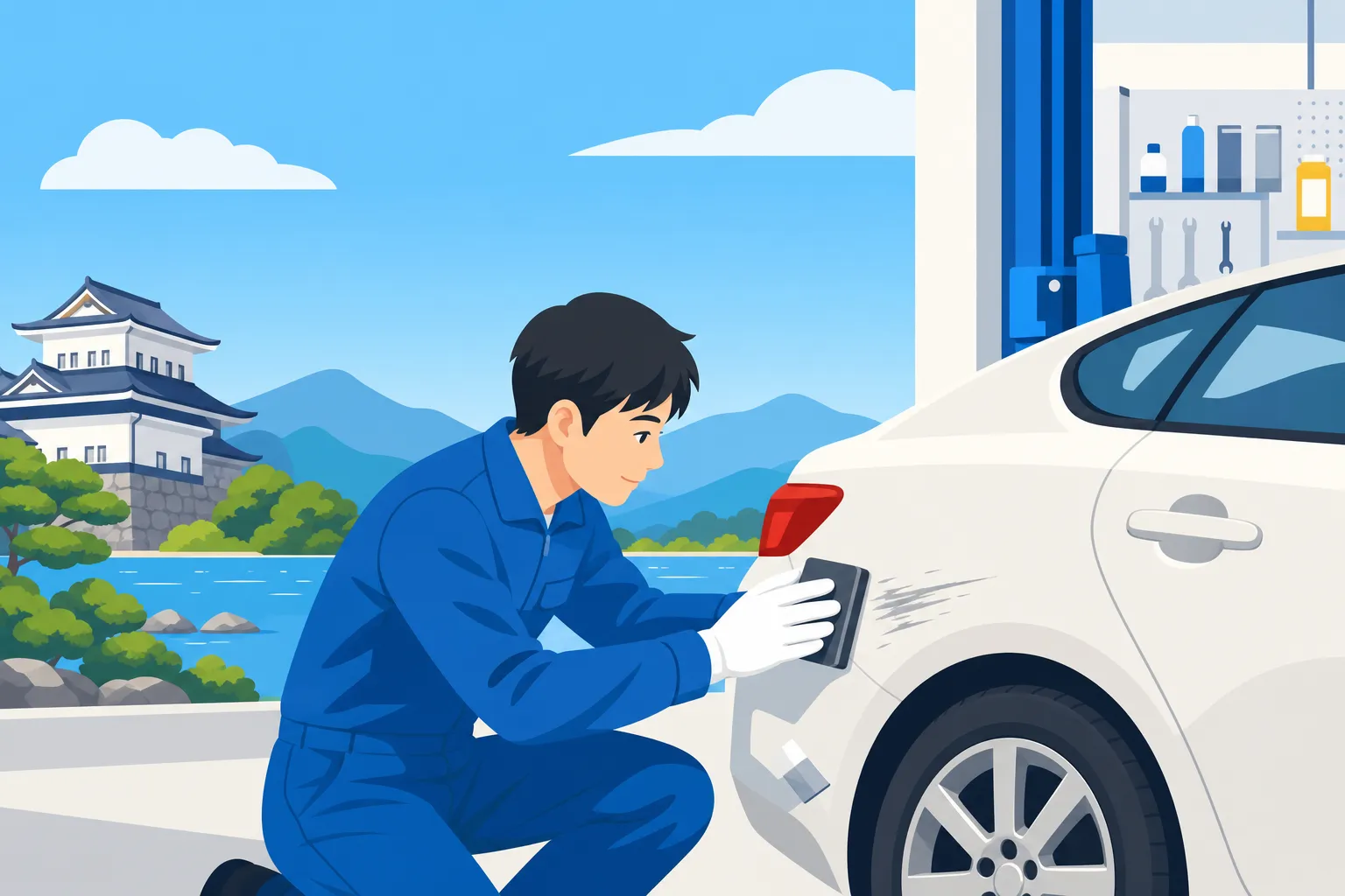 加賀市で車の傷修理！料金相場と直し方のコツ